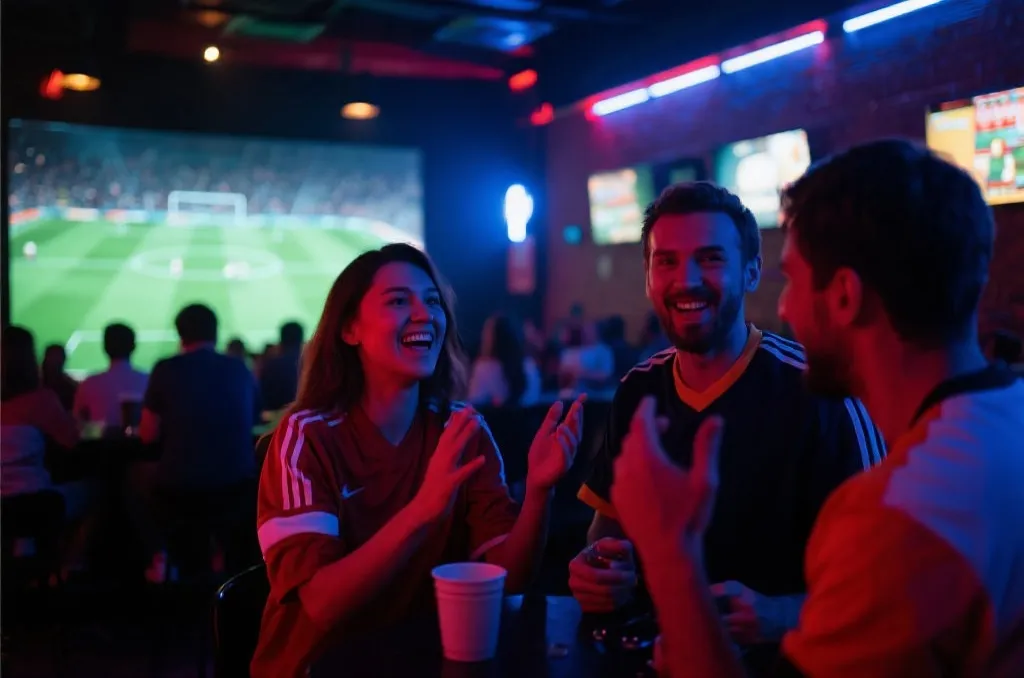 球迷围观大屏赔率变化